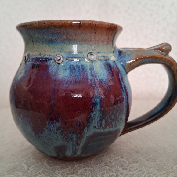 CERAMIC HAND CRAFTED ARTISAN COFFEE OR TEA MUG - Picture 2 of 6